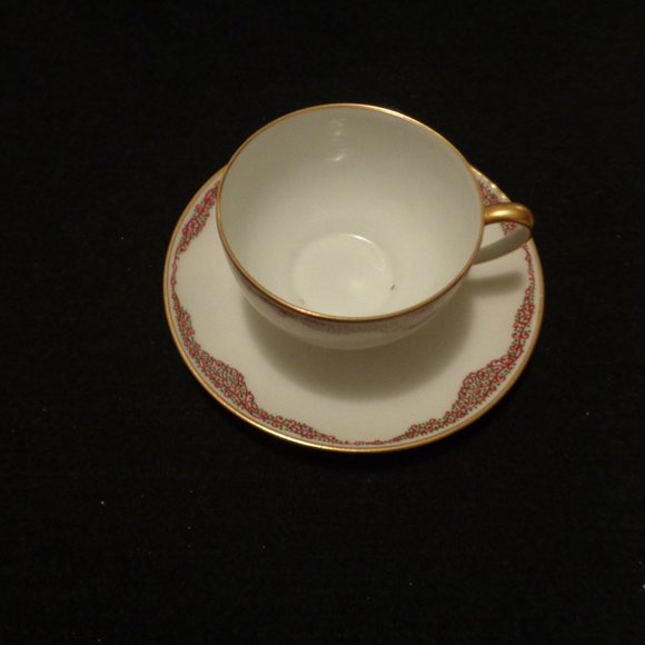 FRENCH VINTAGE EARLY FRENCH BONE CHINA CUP & SAUCER - Picture 4 of 8